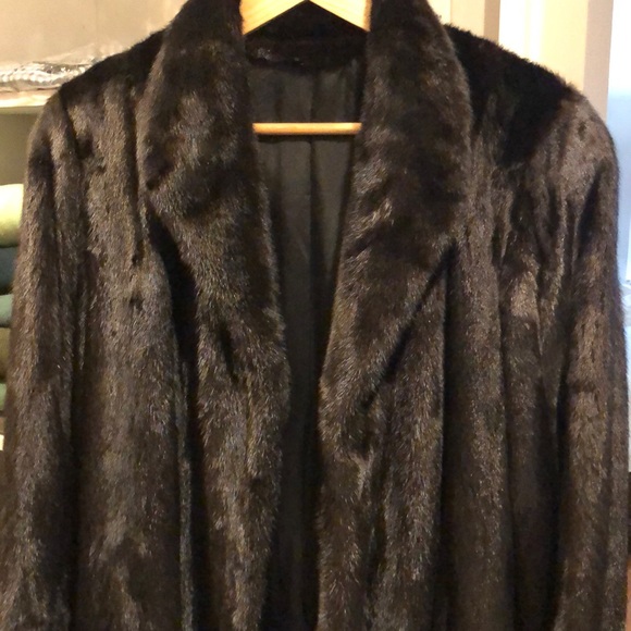 Black mink fur